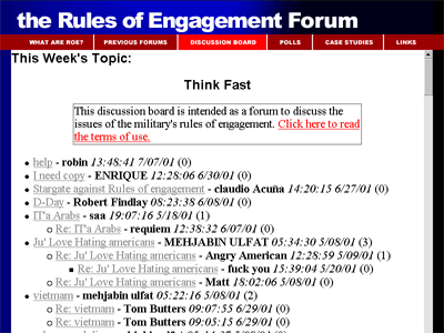The Rules of Engagement Forum